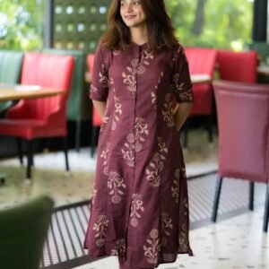 Closed Neck Cotton Kurti Set
