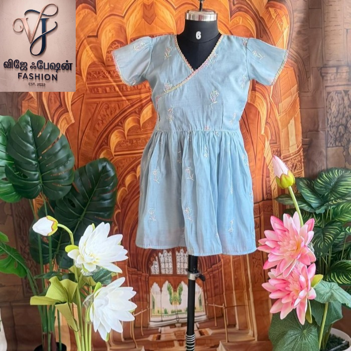 Ice Blue Short Kurti