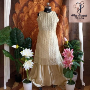 Dazzle Half White Kurti with Palazzo Set