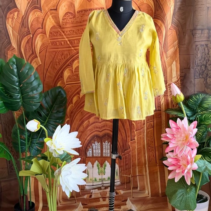Massive Yellow Short Kurti - Image 2